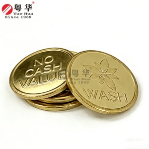 Jetons de lavage de <span class=keywords><strong>voiture</strong></span> en métal avec logo personnalisé, pièces de jeu en laiton, jetons de chariot gaufrés pour machine à laver, vente en gros d'usine - Product Image 5