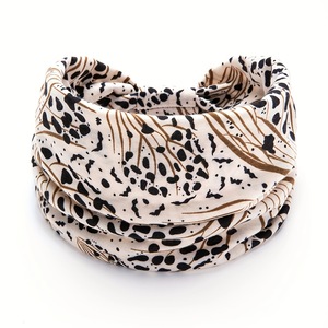 Bandeau de sport pour filles, style européen et américain, imprimé léopard, large, élastique, absorbant la transpiration, pour le printemps et l'été - Product Image 3