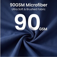 Parure de draps en microfibre douce de qualité supérieure 90 GSM, style moderne et minimaliste, pour lit double, directement de l'usine, faible MOQ