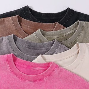 Fabricant de t-shirts MT2687, vente en gros, t-shirts personnalisés en coton 100% 240 g/m², surdimensionnés, vintage, lavés, pour hommes et femmes - Product Image 2