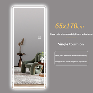 Miroir LED pleine longueur rétroéclairé sans cadre à commande tactile mural pour chambre à coucher et dressing – Vente en gros - Product Image 5