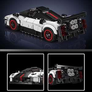 Stampo re 27093 Zonda Cinque + vetrina Minicar assemblare mattoncini ragazzi giocattoli MOC scatola da esposizione regalo blocchi da costruzione per bambini - Product Image 4