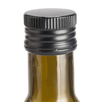 Prix de gros Bouchons de bouteilles en aluminium de couleur noire 31.5*24mm Logos Imprimé Bouchon verseur en plastique d'huile d'olive