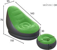 Canapé gonflable en vinyle robuste canapé gonflable canapé floqué chaise longue de luxe canapé gonflable en PVC