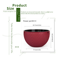 Grand panier suspendu traditionnel à double pot pour plantes, avec trous de drainage, 1,28 L, en PP durable, pour usage intérieur/extérieur