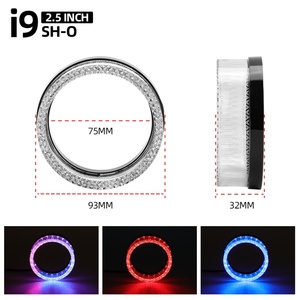 I9 2.5" RGBW 12V O-shaped Multicolor Front <b>Light</b> <b>Led</b> Angel Eyes halo Rings Headlights Decorate Shroud Cover for <b>Projector</b> Lens - Product Image 6