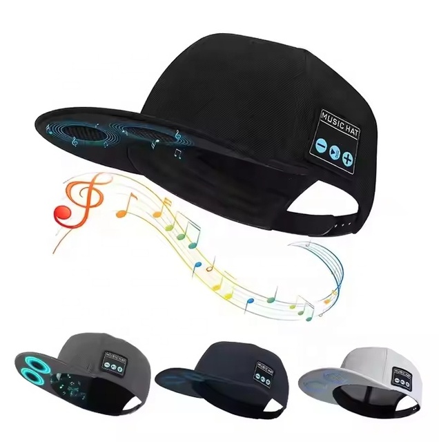 Multifunctional Outdoor Sports Baseball Cap Detachable for Bluetooth Speakers Blue Tooh Adjustable Music Sun Hat Running Running