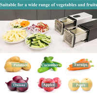 Trancheuse de pommes de terre de haute qualité électrique cuisine légumes Fruits hachoir trancheuse croustilles Cube Machine de découpe coupe-frites