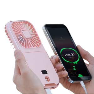 Portable 3000mAh Power Bank with Foldable Mini Handheld <b>Fan</b> 3-Speed USB Charging Rechargeable for Outdoor Use Car & Wearable - Product Image 6