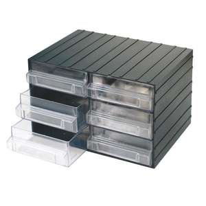 Unidad de cajones Fervi con cajones extraíbles transparentes, caja de almacenamiento de 6 compartimentos para herramientas y piezas pequeñas - Product Image 1