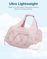 Sac de yoga fourre-tout léger avec poche à chaussures pour femmes sac de voyage multifonction pour week-end avec poche humide et poche à bouteille