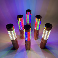 Bâton lumineux LED RGB rechargeable en aluminium pour bouteille de champagne, avec effet stroboscopique et clignotant, pour boîtes de nuit, bars, fêtes et événements
