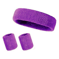 Bandeaux et Bracelets Anti-Transpiration pour Hommes - Ensemble Bandeau et Bracelets Anti-Transpiration pour la Tête et les Poignets - Idéal pour le Sport, l'Athlétisme, les Événements, l'Entraînement et le Basketball