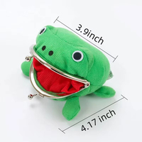 Monedero de Peluche de Rana Anime Adorable con Cierre de Beso, Divertido, Pequeño y Portátil, Accesorio de Bolsa para Juego de Rol Unisex