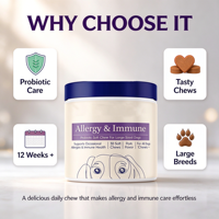 Friandises à mâcher probiotiques saveur porc, marque privée OEM, pour chiens de grande race, santé digestive, complément alimentaire