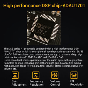 Placa de módulo amplificador de <span class=keywords><strong>altavoz</strong></span> WUZHI AUDIO <span class=keywords><strong>DAS</strong></span> A1 BT 2*160W + 220W Módulo de sonido Original TDA7498E + ADAU1701 con DSP AMP - Product Image 4