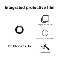 Protecteur d'objectif de caméra de téléphone portable compatible avec les étuis pour iPhone 17 Air Lens Protector Verre trempé