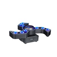 Projecteur rotatif à lame croissant, boule magique de cristal, tête mobile, mélange de couleurs RGB, télécommande, pour bar intérieur, KTV, en métal