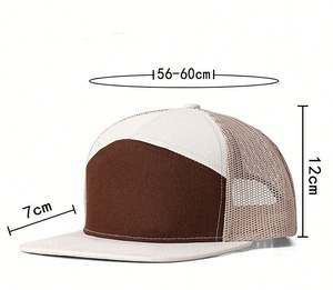 Casquettes personnalisées à 7 panneaux, design de casquette à visière plate en maille avec logo brodé, casquette de camionneur, impression numérique, casquette snapback camouflage - Product Image 3