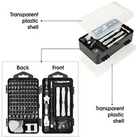 Juego de Destornilladores Magnéticos CR-V 115 en 1, Kit de Herramientas Profesional con Mango de Trinquete, Estuche de Almacenamiento de Puntas para Reparaciones en el Hogar y Garaje