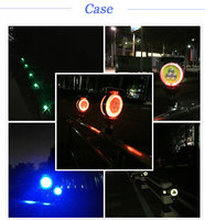 Balise solaire réfléchissante prismatique haute intensité blanche avec base magnétique, visibilité 800 m, éclairage LED clignotant IP66 pour le trafic