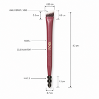 Pinceaux de maquillage magnétiques 10 en 1, ensemble de pinceaux double embout, pinceau plat pour fond de teint, double tête, kit d'outils cosmétiques portables pour les voyages