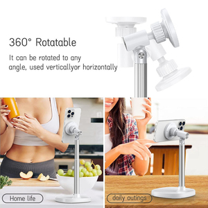 Adjustable Multi-Angle Magnetic Cell Phone Holder Sturdy Stable Base Hands Free <b>Stand</b> For Watching Videos Checking Kitchen Recip - Product Image 6