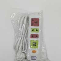 Stop Kontak Listrik 10A 220-250V AC dengan Kabel Ekstensi Multi-Outlet dan Adaptor Colokan UK EU