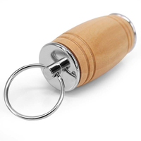 Cadeau créatif en bois de porte-clés de baril clé USB Flash Drive