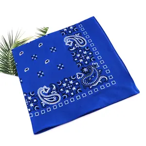 Pañuelos de camuflaje para hombre, bandanas cuadradas personalizadas de alta calidad con estampado digital único para ciclismo, azul Cachemira, venta al por mayor
