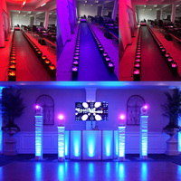 8 Piezas Foco LED Par 6X18W RGBWA UV 6 en 1 a Batería con Control Remoto Inalámbrico 2.4G, W-DMX, DMX512 y Wifi para DJ, Discoteca, Escenario, Fiestas y Hoteles