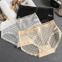 Vente en gros Lingeries Sexy Lolita Sweet Hollow Love Heart Slips Culotte en maille transparente