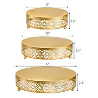 Support de buffet en acier inoxydable à 3 niveaux, présentoir de buffet en métal doré, support à gâteau de mariage pour gâteaux de mariage, table de desserts