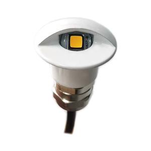 WEIKEN 12V Demi-lune 1W Lampe encastrée au sol Mini <span class=keywords><strong>luminaire</strong></span> de terrasse Lumières d'escalier étanches IP67 <span class=keywords><strong>Extérieur</strong></span> Intérieur - Product Image 2