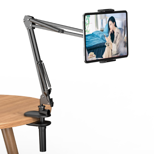 Long Arm Foldable Gooseneck Bracket for iPad Tablet Stand Mount Lazy