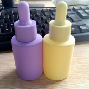 Botella de Vidrio Transparente con Gotero, Forma Cilíndrica, Envase para Suero para el Cuidado de la Piel de 30 ml con Tapa Blanca - Product Image 1