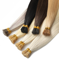 Extensions de cheveux I-Tip en kératine pré-collée, cheveux vierges européens Remy, vente en gros pour salons