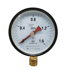 Manomètre à double aiguille Yj-100, 0-2,5 Mpa, fonction mémoire, pour compresseur d'air, eau, vide, usage hydraulique - Product Image 1