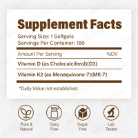 Gélules molles personnalisées BSTBIO avec votre logo, 2000UI, 5000UI, 10000UI, Vitamine D3 et K2, B12