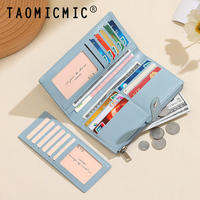 Dompet wanita panjang bersambungan mode lintas batas TAOMICMIC, kapasitas besar, 2 lipat multi-posisi, dompet dan dompet Populer