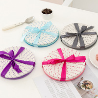 Ensemble de 3 dessous-de-plat modernes et minimalistes en coton polyester isolant, diamètre 18 cm, avec sous-verres et tapis de table, idéal comme cadeau