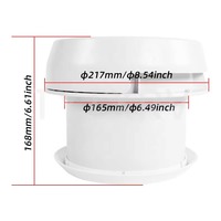 Accessoires CAPEXRV DC12V Ventilateur d'extraction rond à tête champignon à fort débit d'air pour maisons, remorques, caravanes