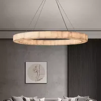 Lustres en marbre naturel Hullxine avec LED Ra 95, taille moyenne, garantie de 3 ans pour la décoration d'hôtels et de villas