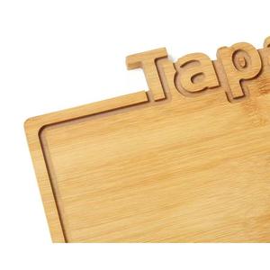 Tabla de Cortar de Madera Personalizada, Rectangular, Color Madera Natural, Diseño Tapas, Tabla de Cocina, Bandeja de Servir de Madera Sólida - Product Image 4