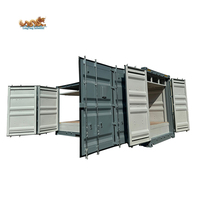 Conteneur maritime High Cube de 20 pieds en acier Corten, avec ouverture latérale complète, porte-documents et étagères personnalisées