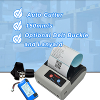 Printer Label Barcode Thermal 3 Inci yang Praktis untuk Usaha Kecil, Printer Mini Portabel Nirkabel Bluetooth untuk Ponsel
