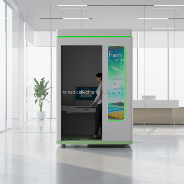 Huasheng Medical Self-service AI-Power Doctorless Telemedicine Healthcare Kiosk with Solar Power Touchscreen OEM HS-S600