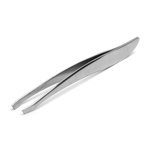 Pince à épiler biseautée pour sourcils de qualité supérieure, faite à la main, en acier inoxydable, couleur personnalisée, poignée confortable - Product Image 5