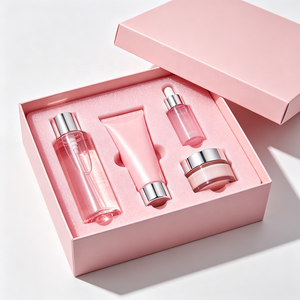 Boîte cadeau cosmétique personnalisée avec insert en mousse EVA, doublure colorée, plateau sculpté, coussin antistatique pour maquillage, coussin en peluche durable - Product Image 1