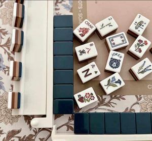 Juego de Mahjong Acrílico Plegable de Lujo, Estilo Americano Moderno, Ecológico, de 4 Capas, con 160 Piezas, Patas Plegables, Portátil, Modelo Lyla - Product Image 5